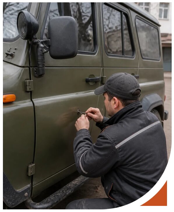 Профессиональное вскрытие автомобиля УАЗ без повреждений в Губахе